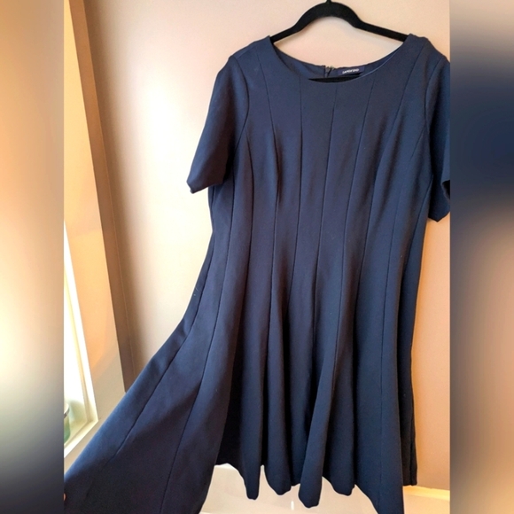 Land's End Navy Flair Dress 18w - Picture 4 of 7